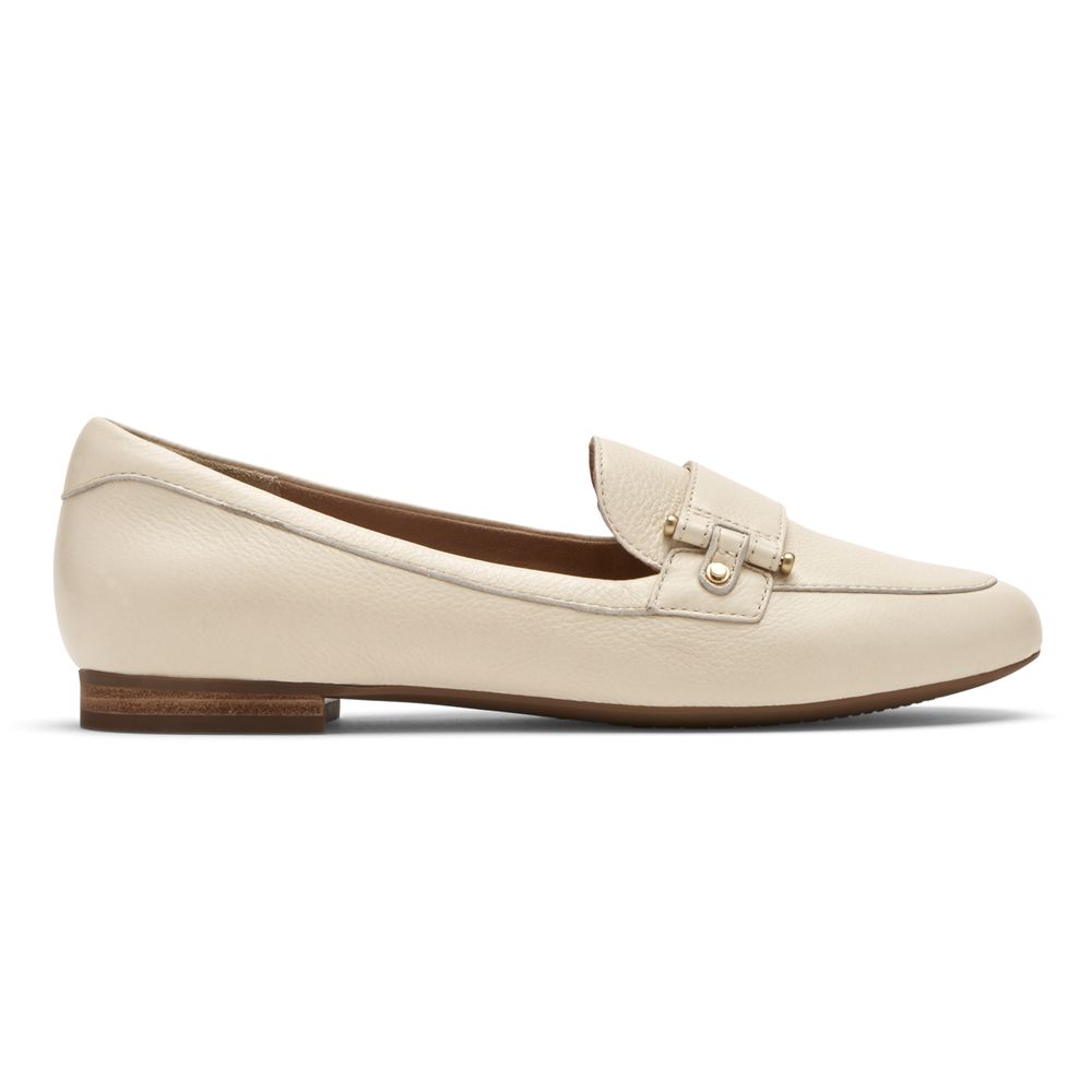 Rockport Women's Total Motion Tavia Belt Loafers - Beige - USA (3189APQHZ)